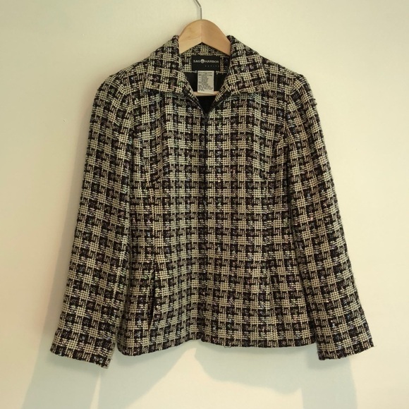 Sag Harbor zip up blazer jacket size 4P - Picture 1 of 8